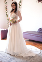 Load image into Gallery viewer, Camira - A-Line Open-Back with Lace Wedding Dress
