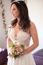 Load image into Gallery viewer, Camira - A-Line Open-Back with Lace Wedding Dress