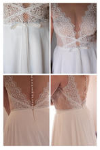 Load image into Gallery viewer, Camira - A-Line Open-Back with Lace Wedding Dress