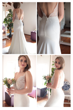 Load image into Gallery viewer, Eveleigh - Mermaid with V-Neck Wedding Dress