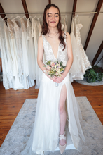 Load image into Gallery viewer, Giselle - A-Line V-Neck Lace Wedding Dress