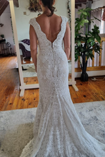Load image into Gallery viewer, Juliet - Vintage Lace Sheath Wedding Dress