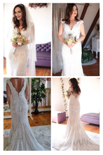 Load image into Gallery viewer, Juliet - Vintage Lace Sheath Wedding Dress