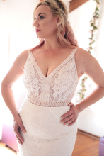 Load image into Gallery viewer, Lilly - Mermaid with V-Neck Cut Wedding Dress