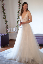 Load image into Gallery viewer, Madelin A-Line Lace & Tulle Wedding Dress