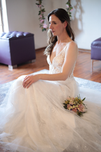 Load image into Gallery viewer, Madelin A-Line Lace & Tulle Wedding Dress