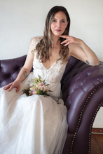 Load image into Gallery viewer, Madelin A-Line Lace & Tulle Wedding Dress