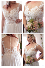Load image into Gallery viewer, Ruby A-line With Scoop Neck Wedding Dress