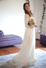 Load image into Gallery viewer, Victoria - Bohemian Long-Sleeved Lace Wedding Dress