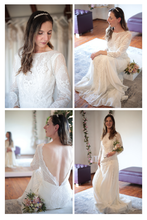 Load image into Gallery viewer, Victoria - Bohemian Long-Sleeved Lace Wedding Dress