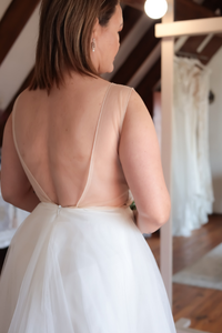 Celestine - A-Line with V-Neck Wedding Dress