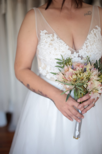 Celestine - A-Line with V-Neck Wedding Dress