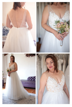 Load image into Gallery viewer, Celestine - A-Line with V-Neck Wedding Dress
