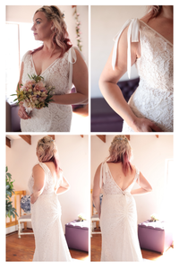 Liv - Mermaid V-Neck Cut Lace Wedding Dress