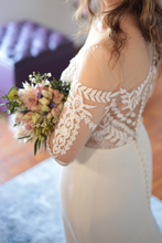 Load image into Gallery viewer, Maddy - Fit-and-Flair Long-Sleeved Lace Wedding Dress
